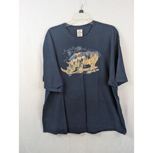 Y2K Ecko Unltd. Art of Progress Graphic Print Rhino T-shirt Men's Size 2XL/XXL